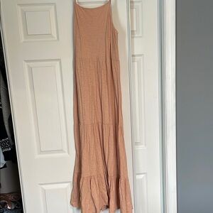 Elegant Tan Maxi Dress
